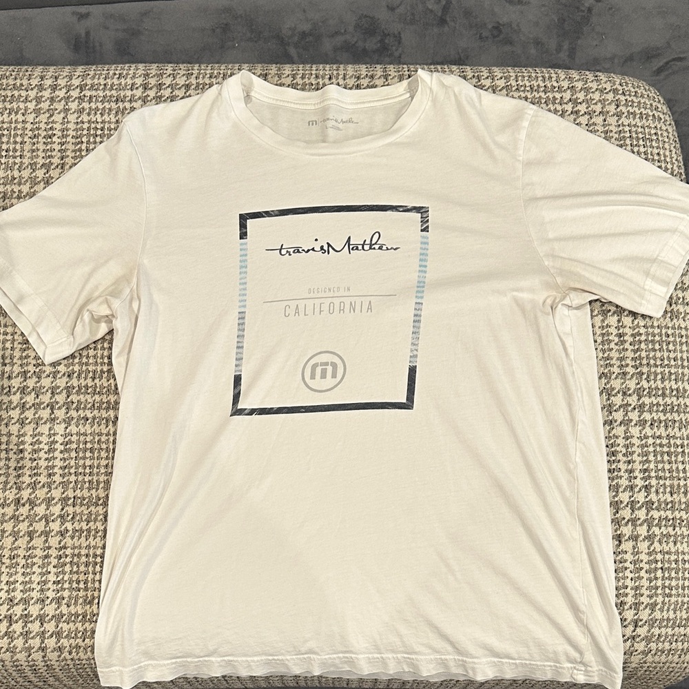 Travis Mathew White Graphic Tee